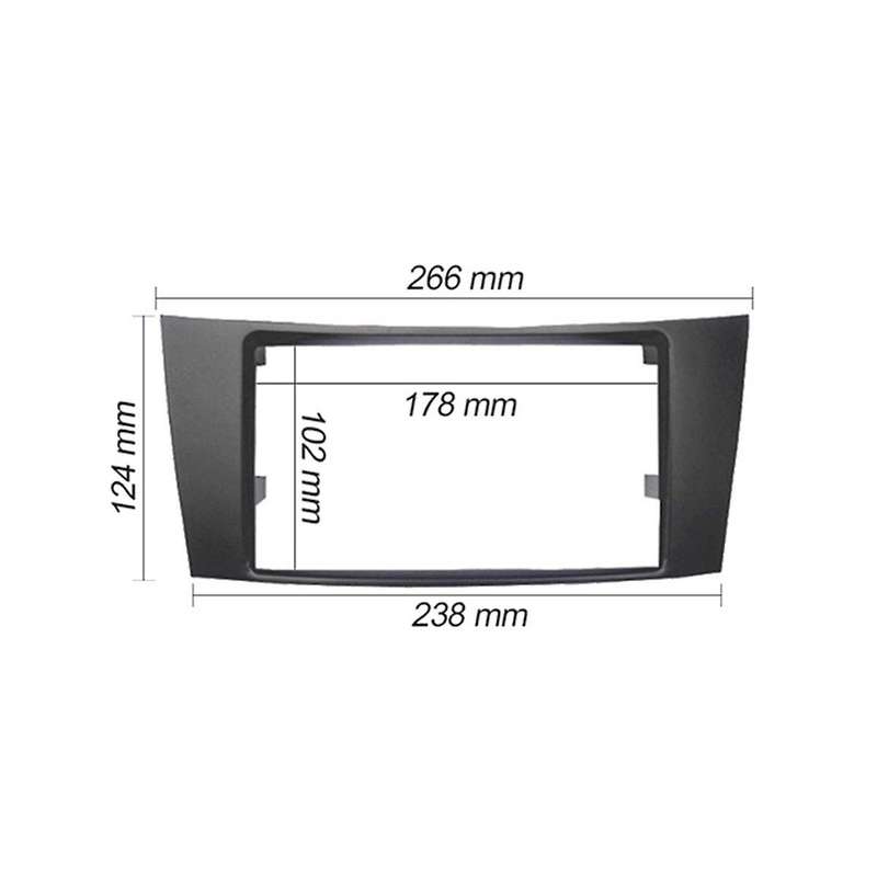 2Din Car Radio Fascia for 2001-2009 E CLASS W211 CLASS C219 CD Trim Panel Stereo Dash Kit Face Plate