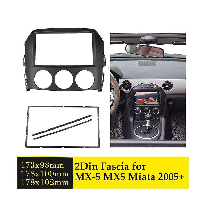 2din Car Stereo Radio Fascia for Mx-5 Mx5 Miata 2005+ Dashboard Video Dvd Player Panel Frame Mounti
