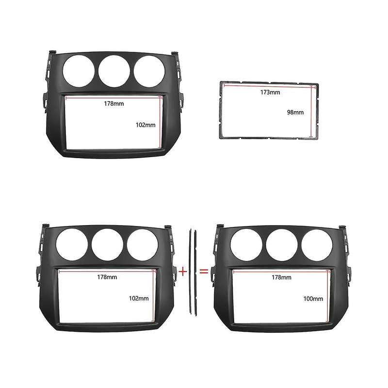 2din Car Stereo Radio Fascia for Mx-5 Mx5 Miata 2005+ Dashboard Video Dvd Player Panel Frame Mounti