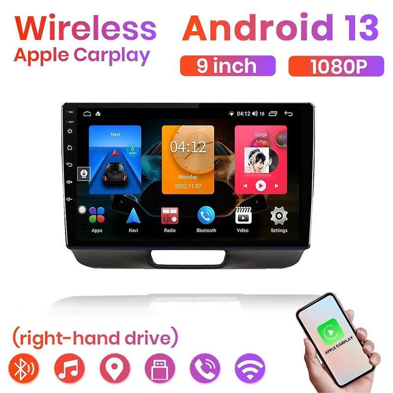 2G+32G Android 13 9 Inch Car Stereo Carplay Android Auto for N-BOX 2011-2017 RHD, Bluetooth Wifi FM