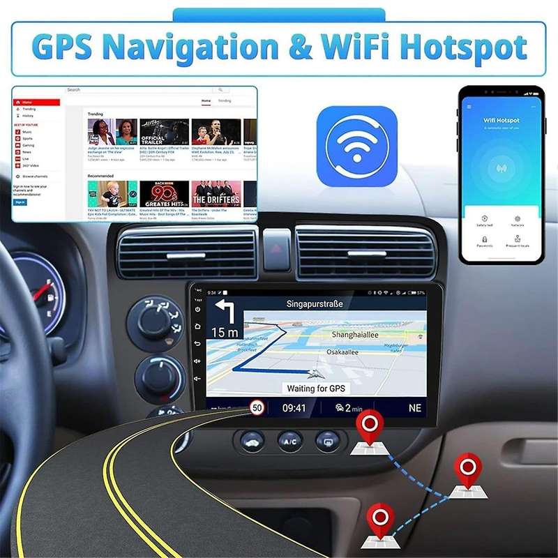 2G+64G Android 13 9In Car Stereo Wireless Carplay Android Auto for 2001-2005,Bluetooth WiFi FM Backu