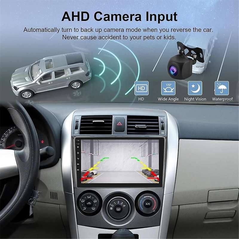 2G+64G Android Car Stereo for 2009-2013 Wireless Carplay Android Auto, 9in Car Radio GPS WiFi Rear C