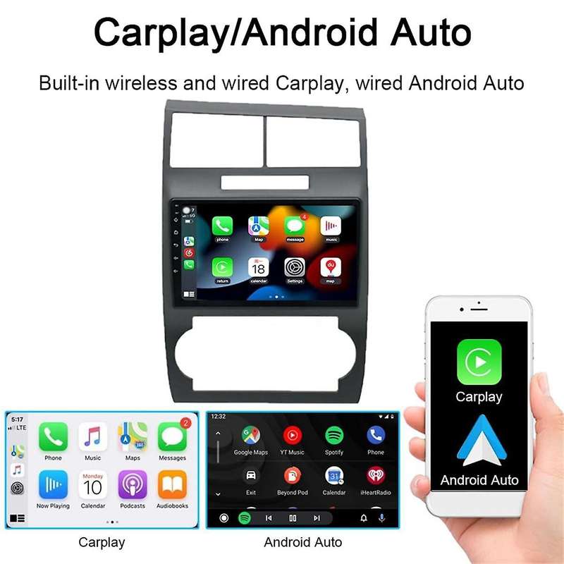 2G+32G Android 13 9 Inch Car Stereo Carplay Android Auto for Charger Magnum 2005-2007, Bluetooth FM