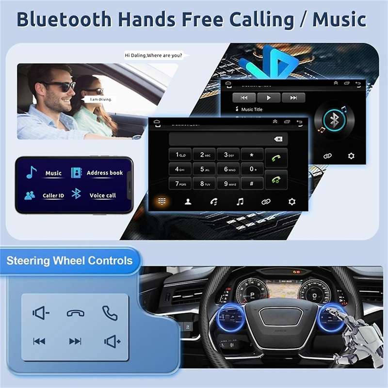 2G+32G Android 13 9inch Car Stereo Wireless Carplay Android Auto for 406 1999-2004,Bluetooth FM Wifi