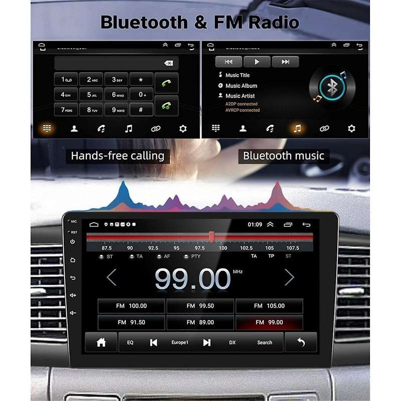 2G+64G Android Car Stereo for 2009-2013 Wireless Carplay Android Auto, 9in Car Radio GPS WiFi Rear