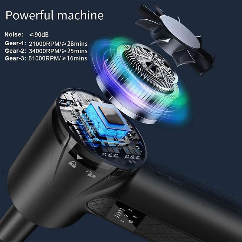 2-In-1 Air Blower & Vacuum Cleaner Cordless Duster Blower Powerful Suction Portable for Car Compute