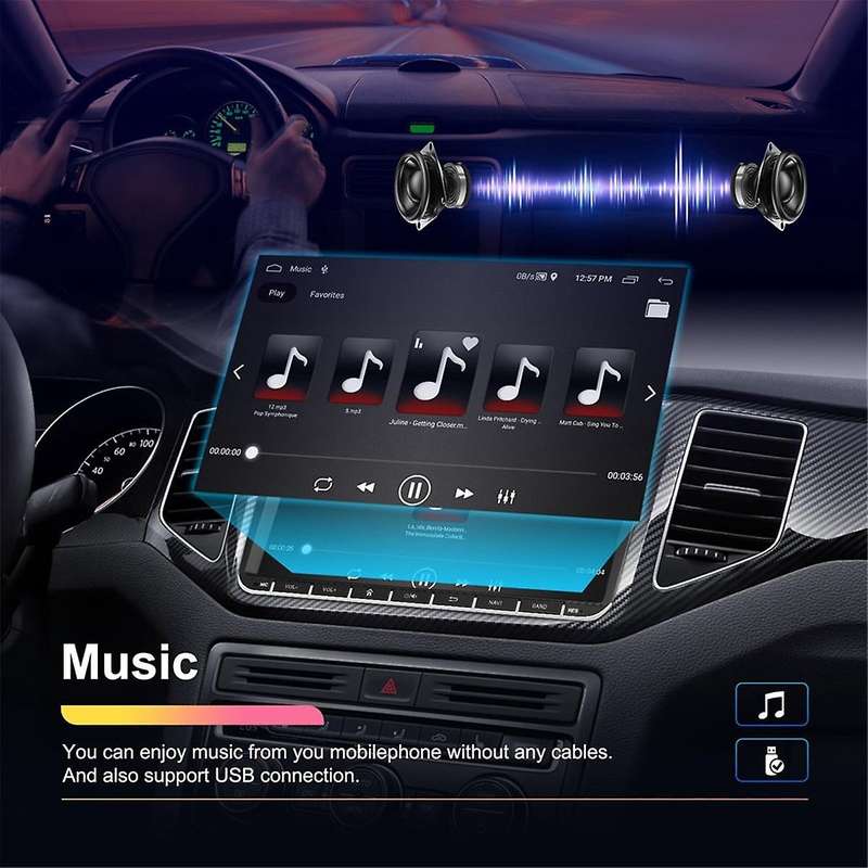 2G+64G CarPlay Android 13 2 Din Radio for Golf 5 6 B6 Car Multimedia Player Wifi GPS