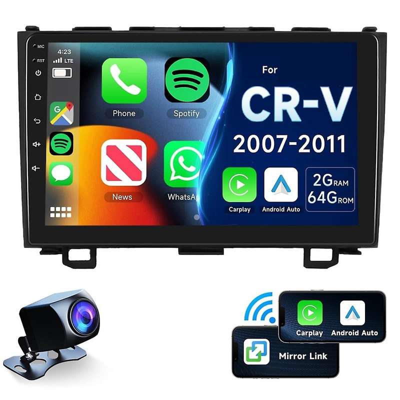 2G+64G for 2007-2011 Android Car Radio Stereo,Wireless Carplay Android Auto 9Inch Touch Screen Blue