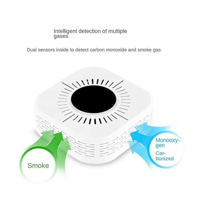 2in1 Composite Smoke Alarm Co Carbon Monoxide Detector 433mhz High Sensitive Smoke Fire Sound Alarm