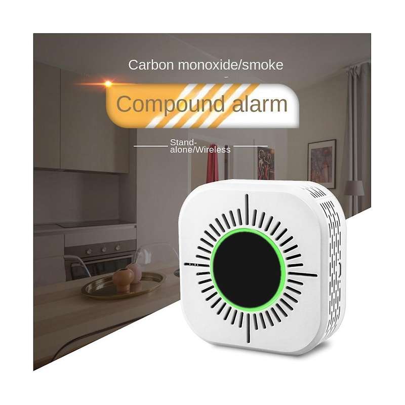 2in1 Composite Smoke Alarm Co Carbon Monoxide Detector 433mhz High Sensitive Smoke Fire Sound Alarm