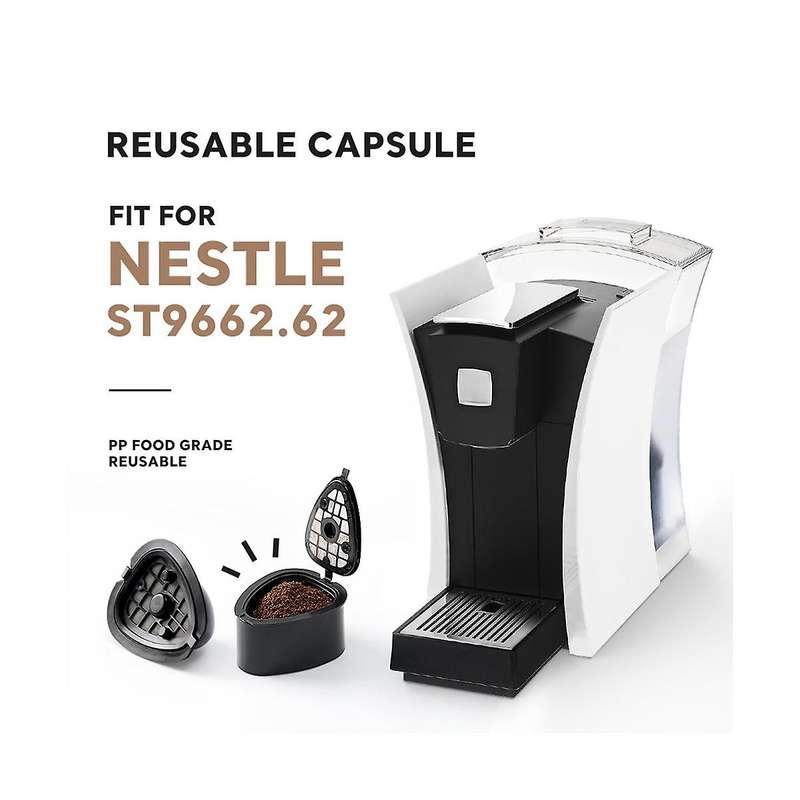 2-In-1 Coffee Capsule Pod for NESTLE ST 9662.62 Refillable Filter Pod Replacement Coffee Capsule Tea