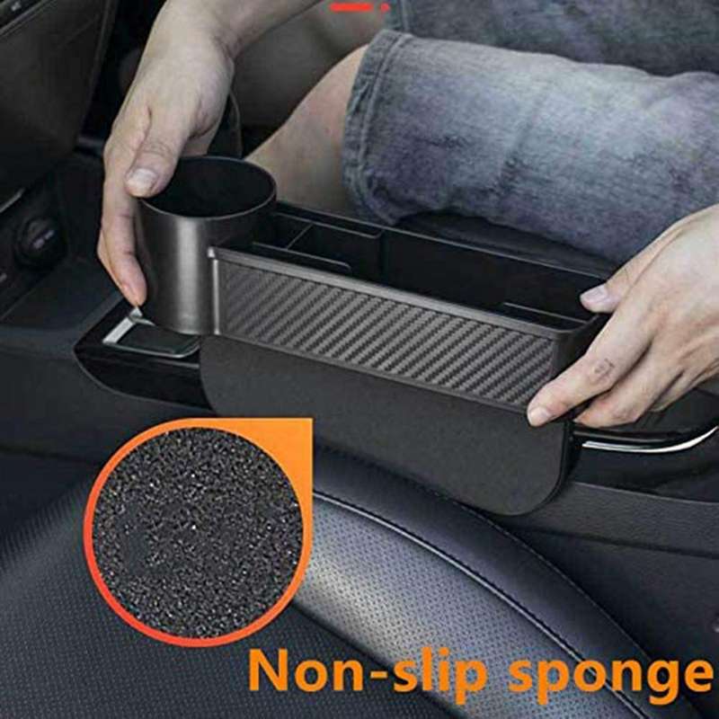 2-in-1 Car Space Organizer Storage Pockets Auto Space Stowing Tidying for Cup Holder Storage/cellph