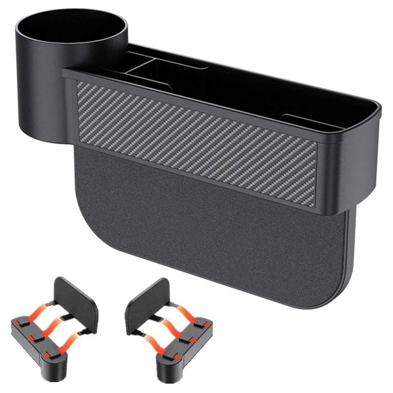 2-in-1 Car Space Organizer Storage Pockets Auto Space Stowing Tidying for Cup Holder Storage/cellph