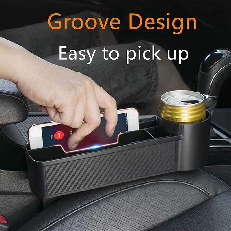 2-in-1 Car Space Organizer Storage Pockets Auto Space Stowing Tidying for Cup Holder Storage/cellph