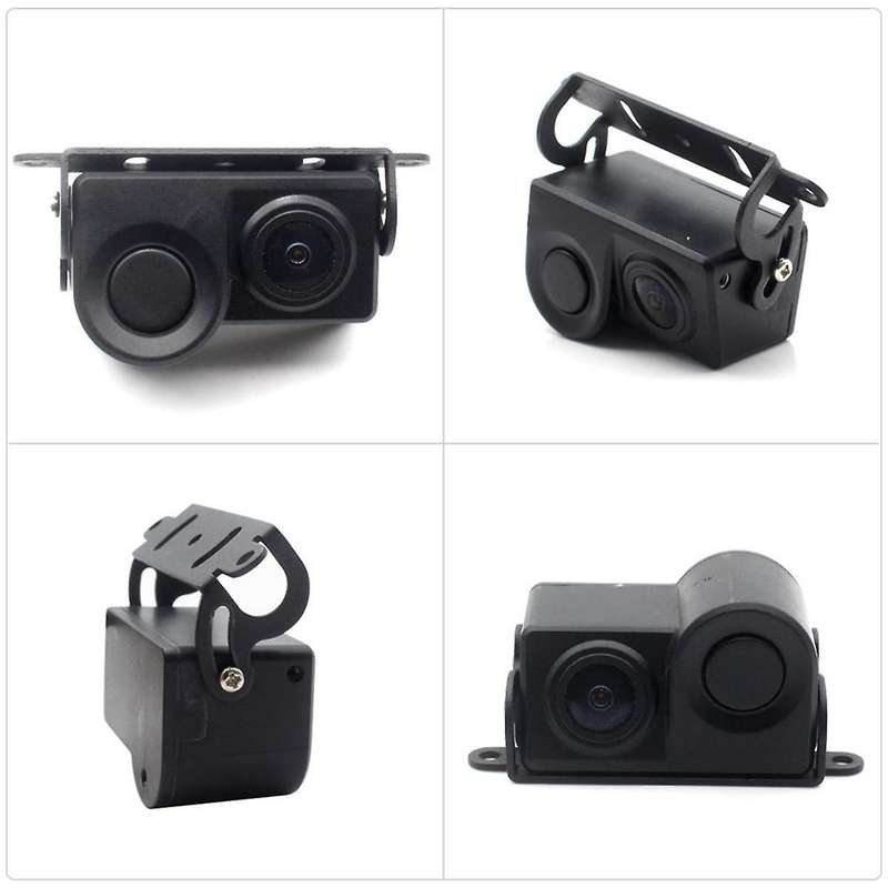 2-in-1 Audible Alarm Parking Assist System Radar Detector Sensor Hd Wide Anglereversing Rearview Cam