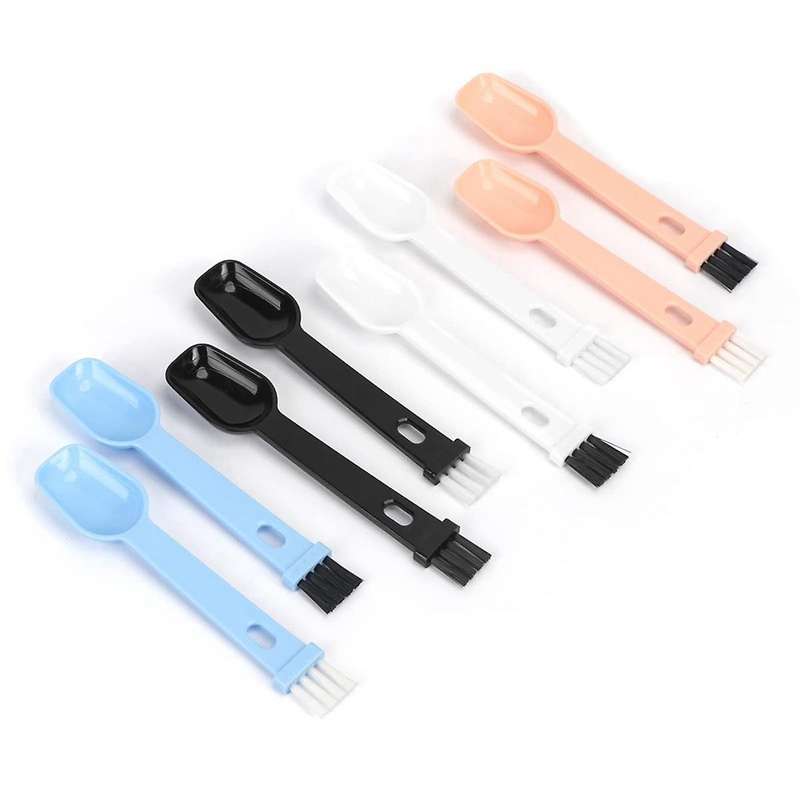 2-in-1 Coffee Grinder Brush, 8pcs Espresso Grinder Brush with Spoon, Portable Coffee Bean Grinder C