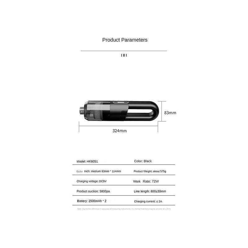 2-in-1 Portable Car Vacuum Cleaner Mini Handheld Vacuum Blowing Dust Home Car Dual- Dust Catcher Of