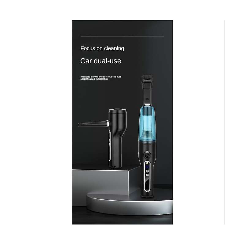2-in-1 Portable Car Vacuum Cleaner Wireless Handheld Vacuum Blowing Dust Home Car Dual- Dust Catche