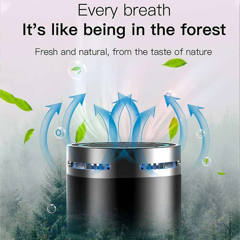 2-In-1 Mini Portable Air Cleaner for Car Home Office UV Disinfection Cordless Air Purifier Humidifie
