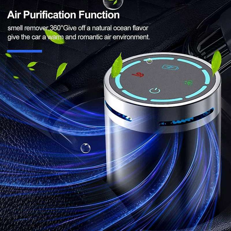 2-In-1 Mini Portable Air Cleaner for Car Home Office UV Disinfection Cordless Air Purifier Humidifie