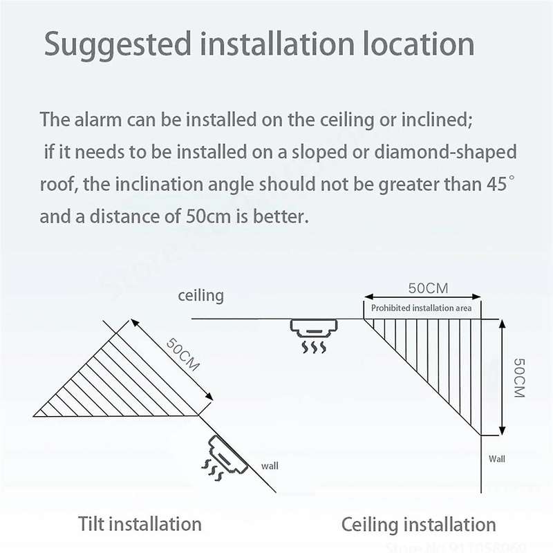 2-In-1 Wireless Tuya Smoke Detector with Temperature Humidity Smoke Fire Alarm for Home Connect Alar
