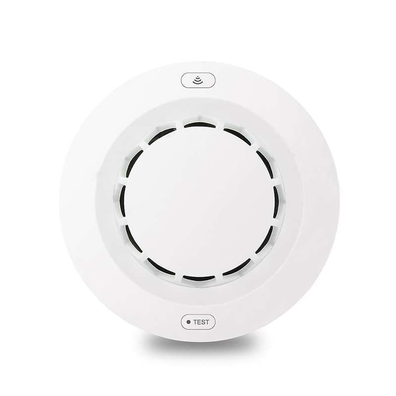 2-In-1 Wireless Tuya Smoke Detector with Temperature Humidity Smoke Fire Alarm for Home Connect Alar