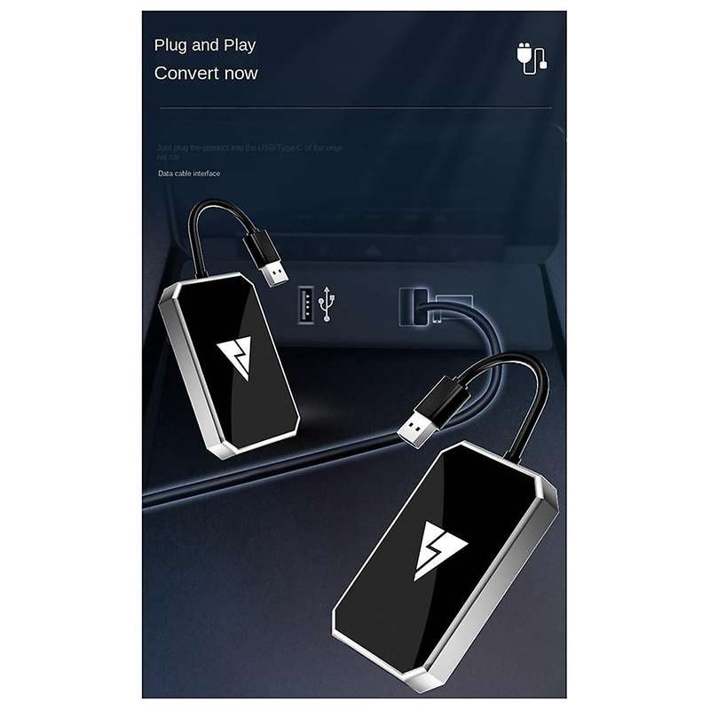 2-In-1 Wireless Carplay Android Adapter USB Wireless Adapter Car Adapter Convert Wired Android Auto
