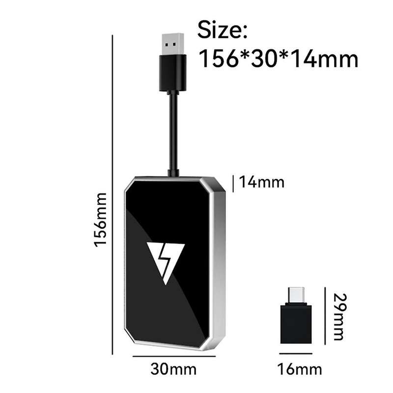 2-In-1 Wireless Carplay Android Adapter USB Wireless Adapter Car Adapter Convert Wired Android Auto