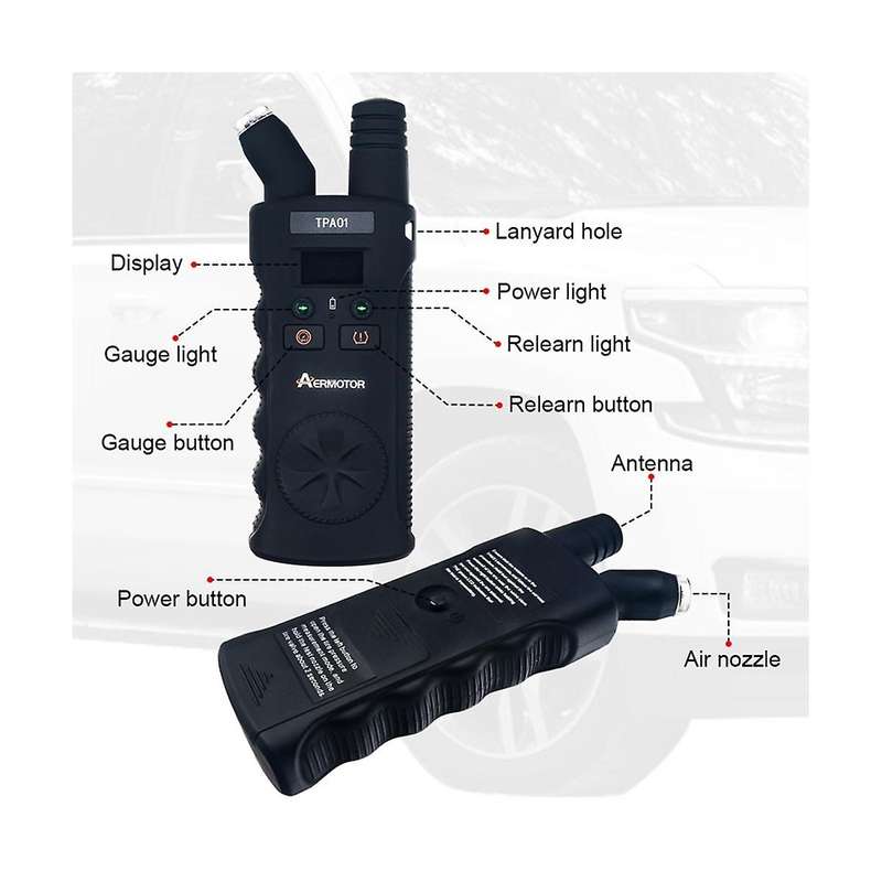 2-IN-1 Tire Pressure Monitoring System Tool Tpms Activation Tool Tire Pressure Sensors with LCD Di