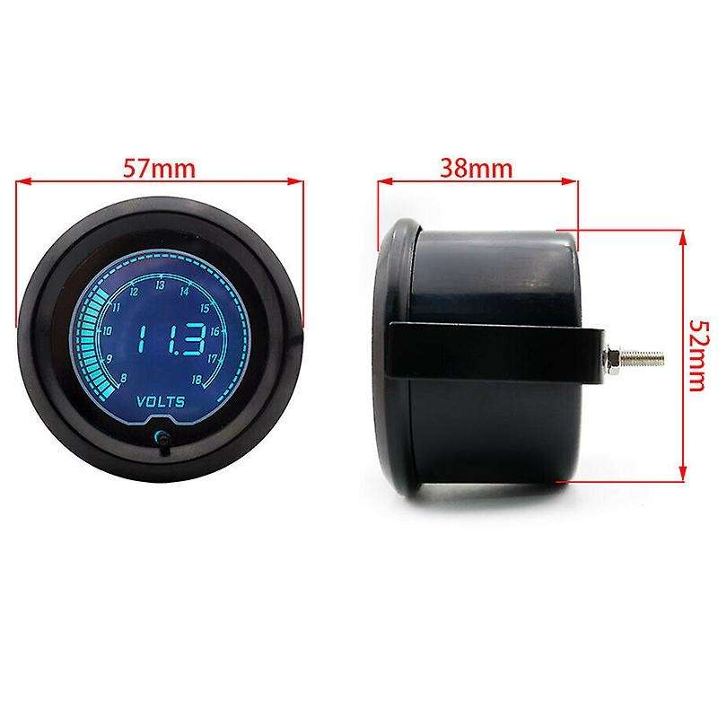 2inch 52mm Car Digital Volt Gauge Voltage Meter 8-18V LCD 7 Color Boat Voltmeter