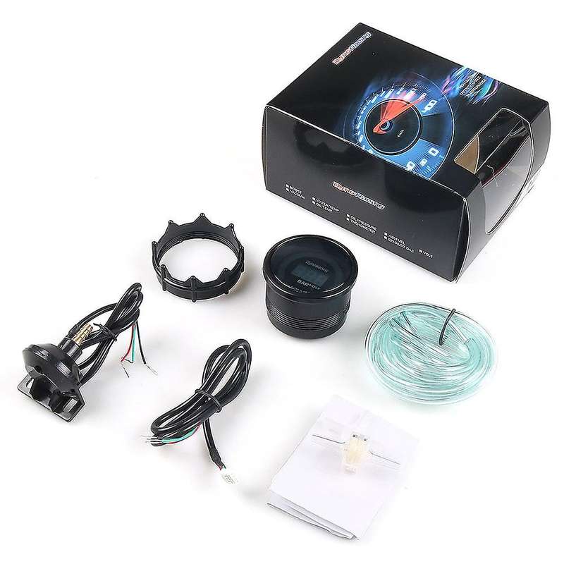 2inch 52mm 12V Car LED Digital Bar Vacuum Gauge Meter with Sensor Smoke Lens