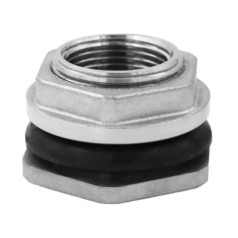 2inch Water Tank Connector Sus304 Stainless Steel Thru-bulk Fitting,water Pipe Connector,for Rain B