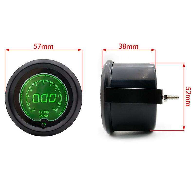 2inch 52mm Universal Car 7 Color LCD Digital 0-10000 RPM Tachometer Gauge Meter