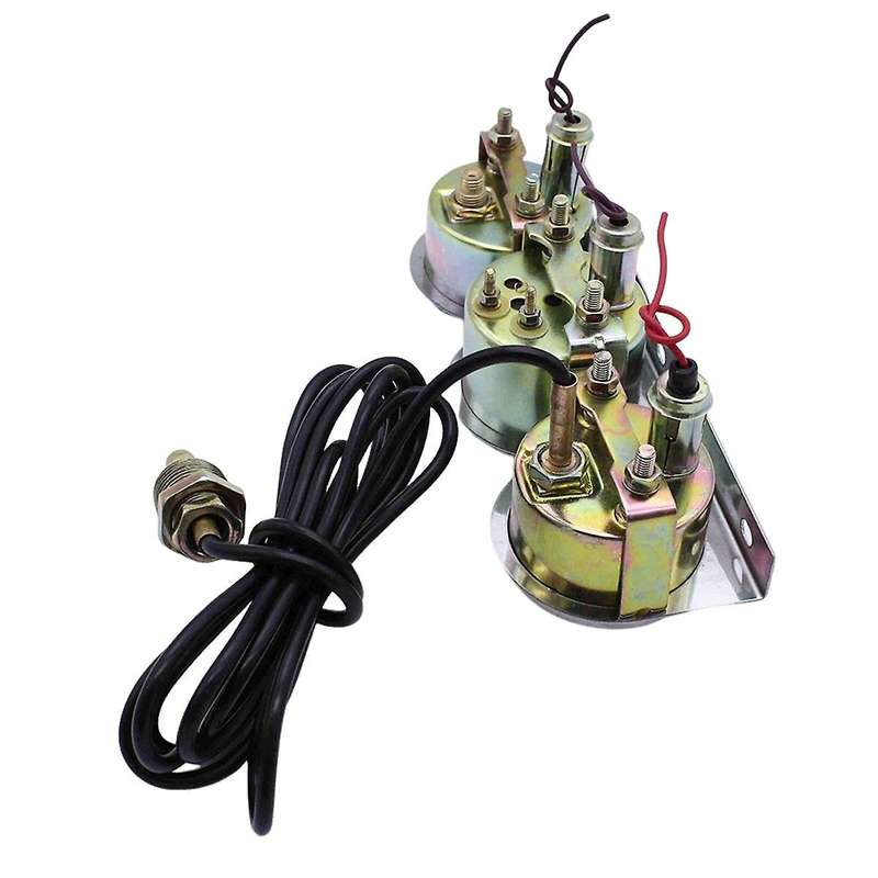 2inch 52mm Universal 12v Dc Car Triple Gauge Kit Psi Oil Pressure Gauge Fahrenheit Water Temp Gauge