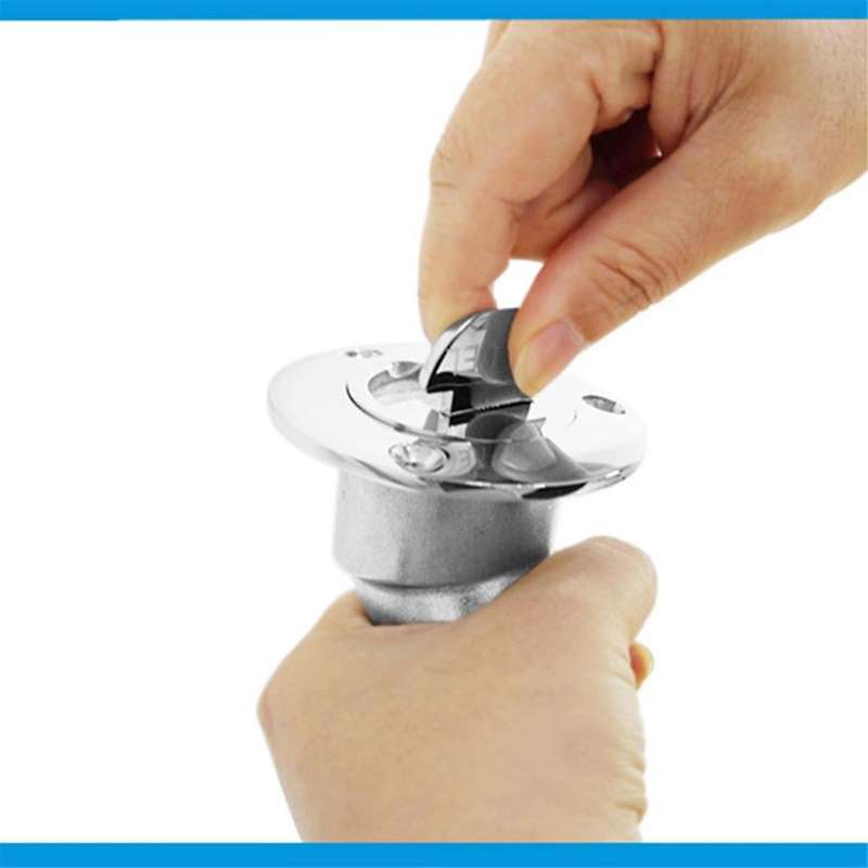 2inch Boat Fuel / Water Deck Filler Angled Fill 316 Marine Grade Stainless Steel Keyless Cap Boat A