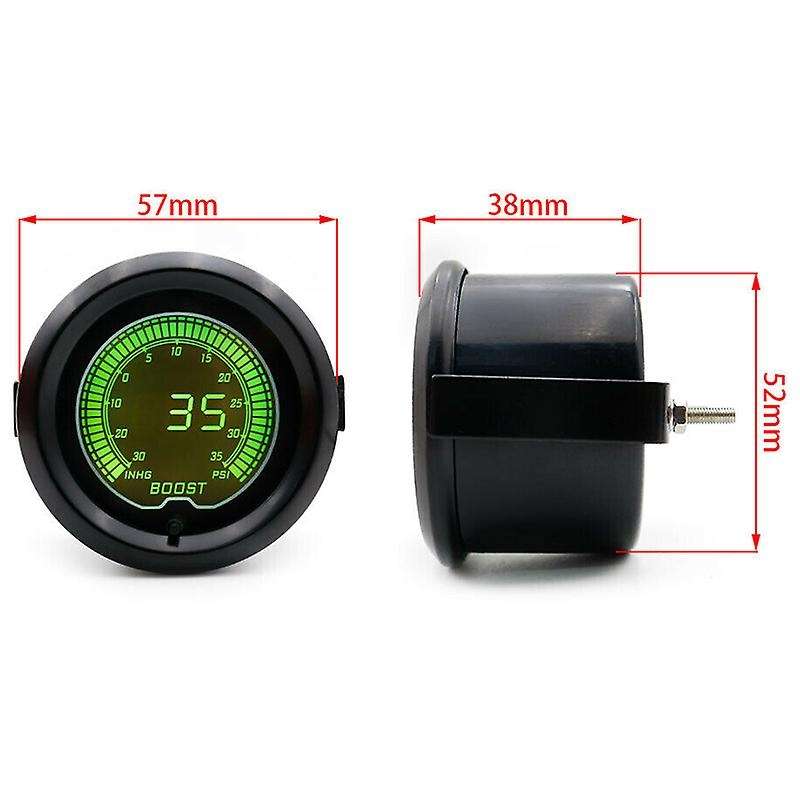 2inch 52mm Universal Car Boost Gauge LCD 7 Colors Psi Turbo Boost Gauge Meter