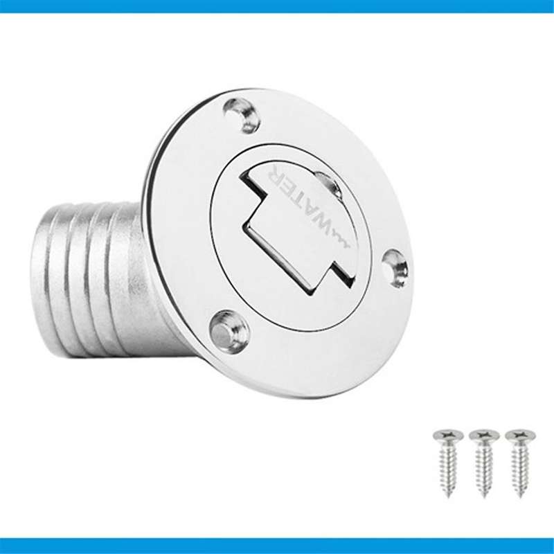 2inch Boat Fuel / Water Deck Filler Angled Fill 316 Marine Grade Stainless Steel Keyless Cap Boat Ac