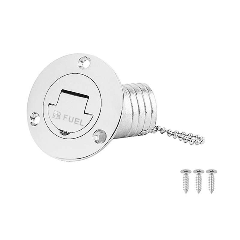 2inch Boat Fuel / Water Deck Filler Angled Fill 316 Marine Grade Stainless Steel Keyless Cap Boat Ac