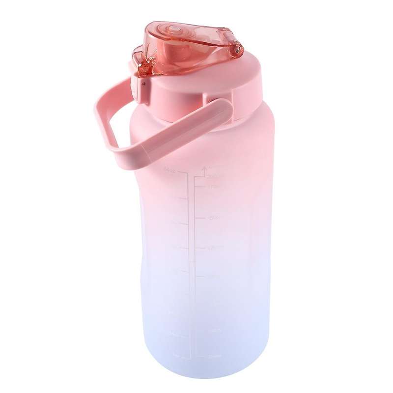 2l Capacity Sports Water Cup, Water Cup with Straw and Handle,water Cup with Time Stamp