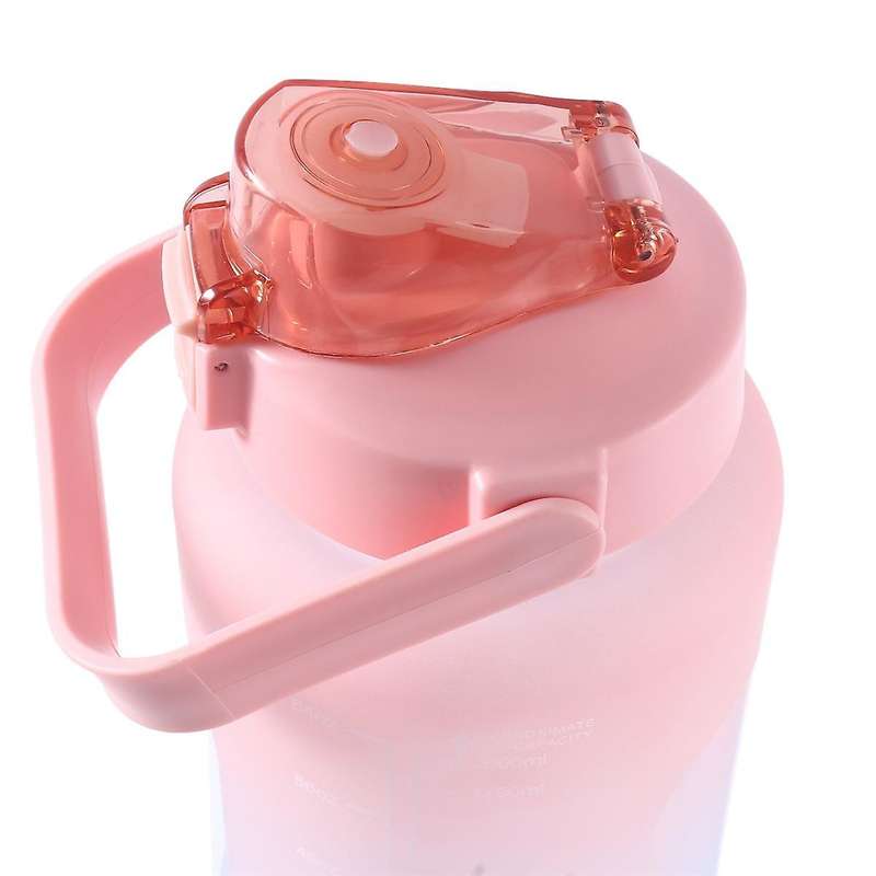 2l Capacity Sports Water Cup, Water Cup with Straw and Handle,water Cup with Time Stamp