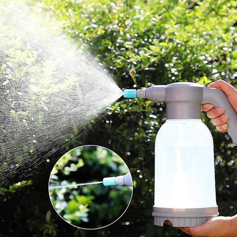 2L Electric Automatic High-Pressure Garden Water Bottle 360 Degree Battery Sprayer Watering Hose USB