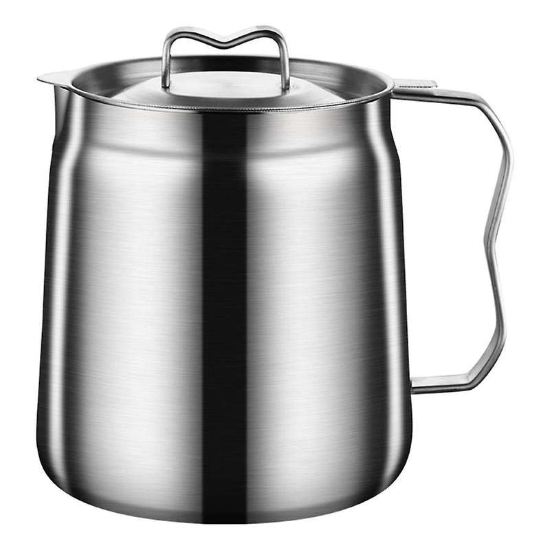 2l Stainless Steel Oil Filter Pot Lard Strainer Tank Container Jug High Capacity Storage Can Kitche