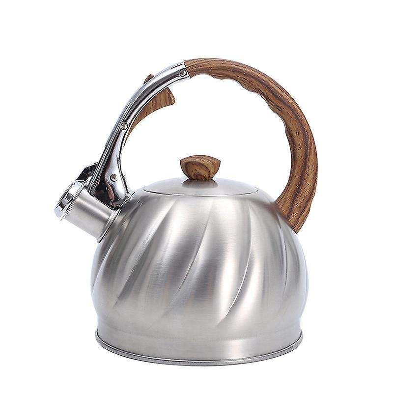 2L Stainless Steel Whistle Teapot Gas Stove Induction Cooker with Whistle Water Coffee Pot with Heat