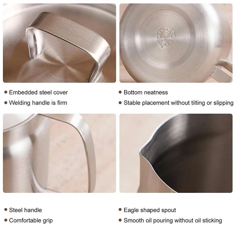 2L Kitchen Fryer Leak-Proof Stainless Steel Oil Filter VesselMulti-Function Frying Tank Kitchen Tool