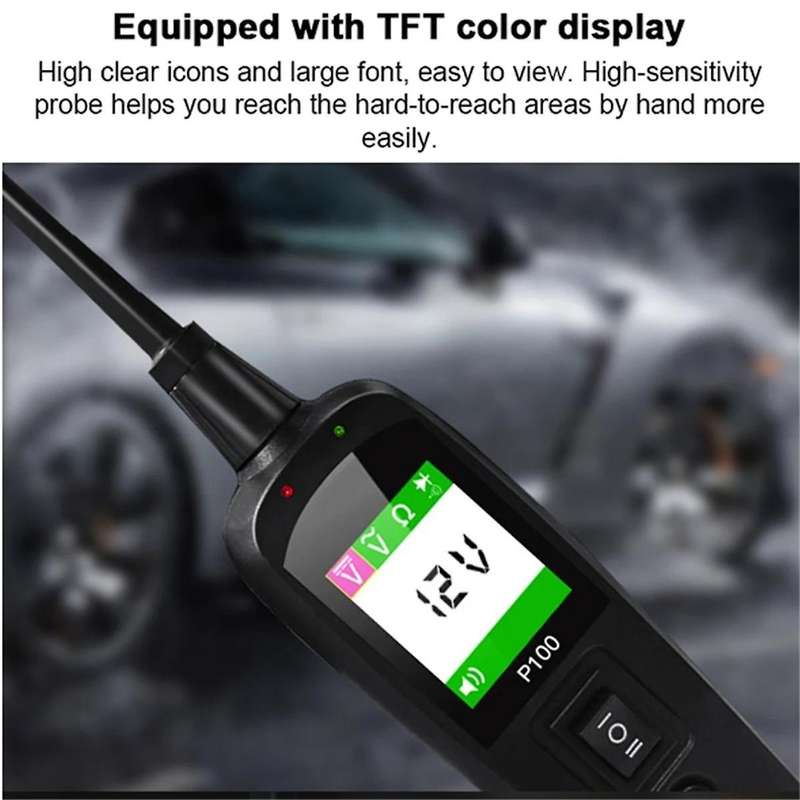 2m Automotive Circuit Tester Power Circuit Probe Kit Car Voltage/resistant Tester 12/24v Diagnostic