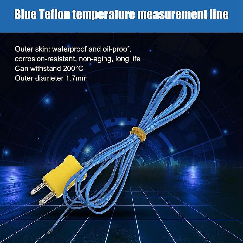 2M K-Type Temperature Sensor Probe Sensor Temperature Sensors Measure Range -40 to 400 (-104 to 752