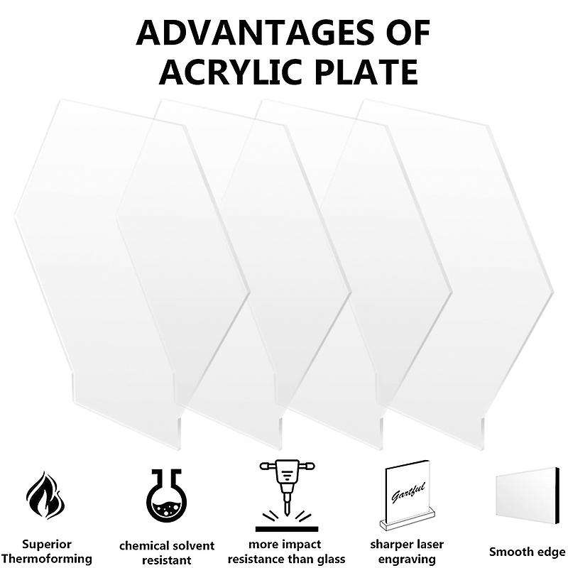 2mm Acrylic Blanks for Light Clear Acrylic Sheets with Protective Film for Table , Diy Display Proj