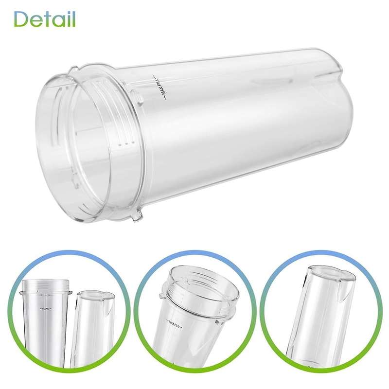 2-Pack 16Oz Blender Replacement Cups with Sip Lids, Compatible for Blender BL770 BL780 BL660