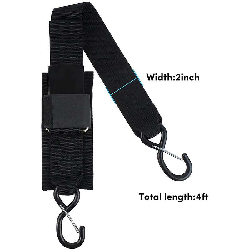 2-Pack Boat Trailer Transom Tie-Down Straps,2in x 4Ft Adjustable Transom Straps with Quick Release B