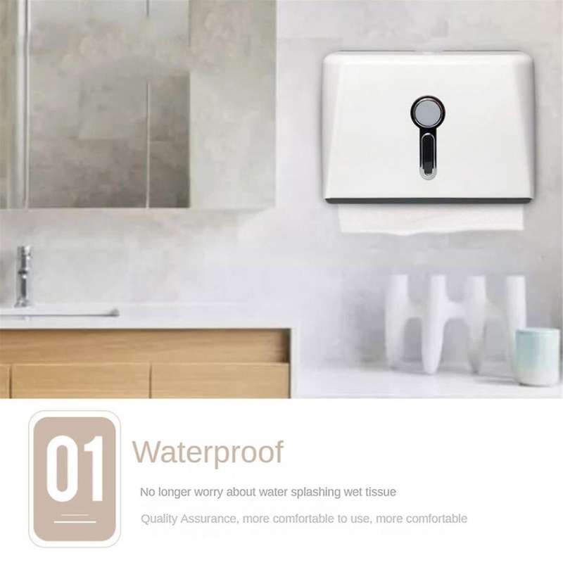 2Pack Commercial Paper Towel Dispenser Wall Mount-Adhesive No Drilling-Paper Towel Dispenser-with Lo